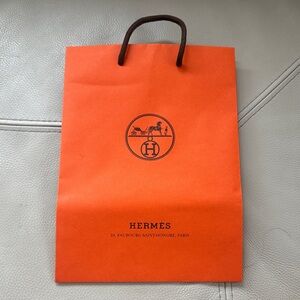 Hermes orange shopping bag